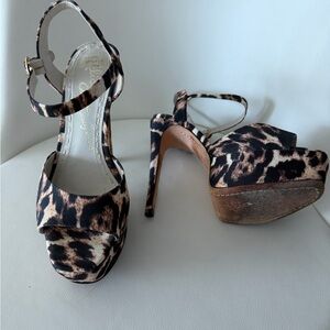 Alice + Olivia Animal Print Platform Heels